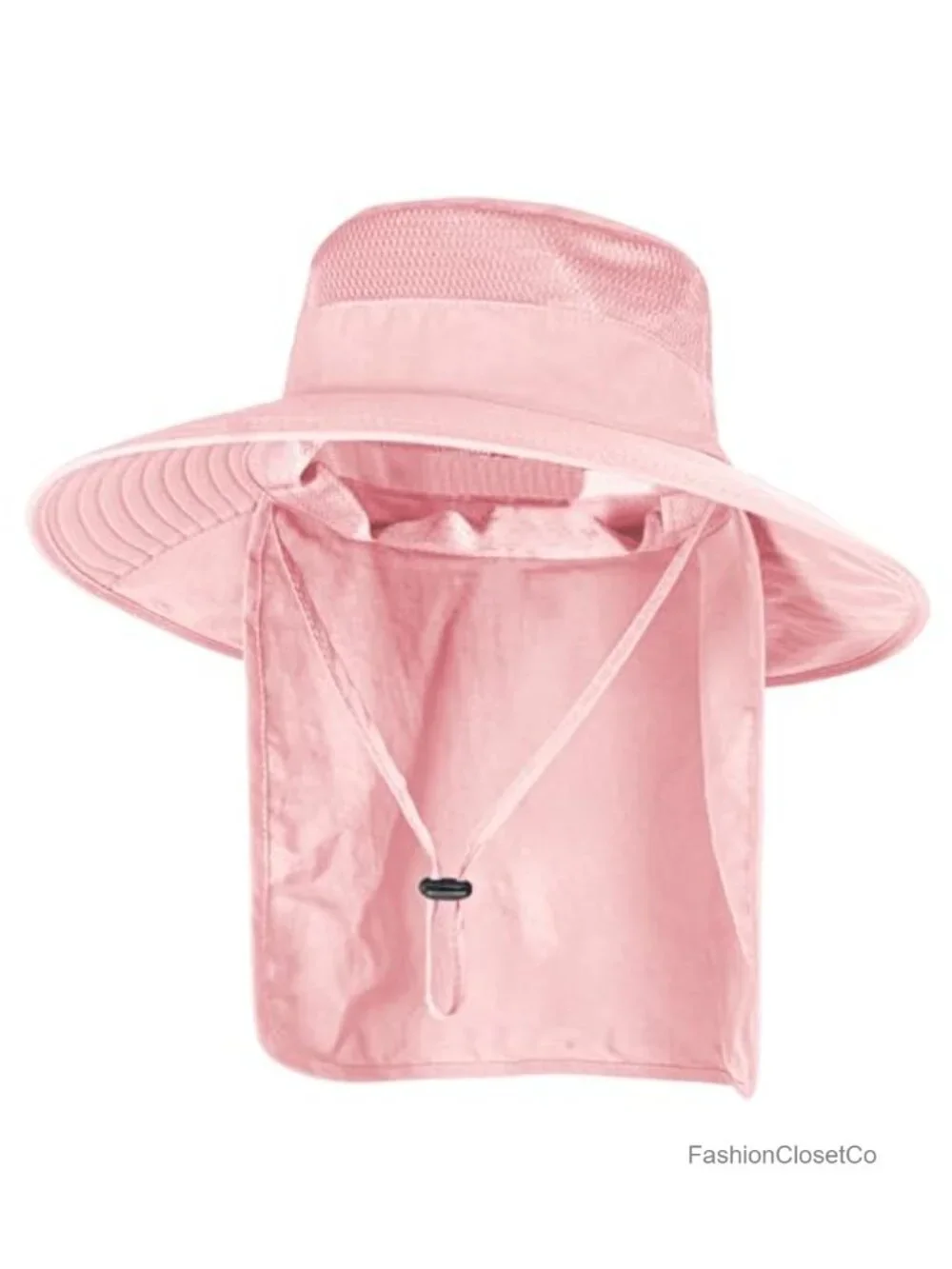 UPF 50+ Breathable Wide Brim Bucket Hat with Neck Flap for Outdoor